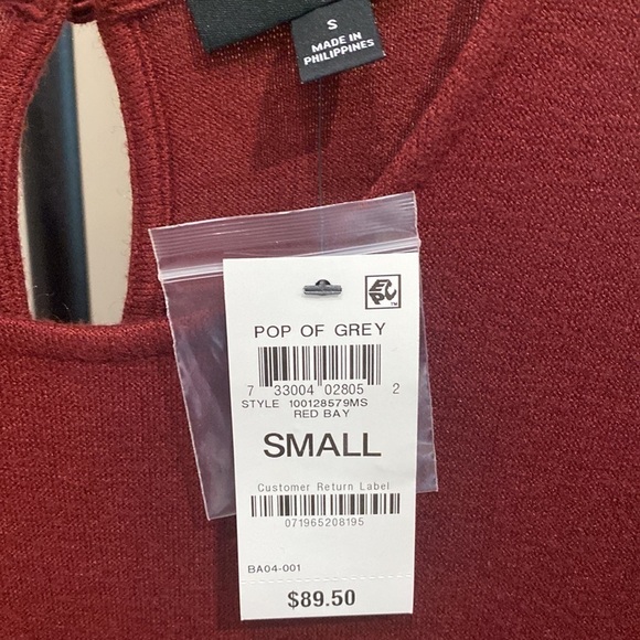 NWT - Alfani dark red long sweater dress - Picture 4 of 5